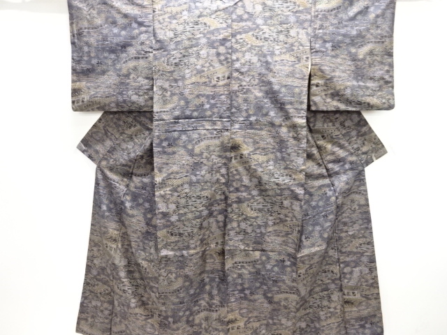 JAPANESE KIMONO / ANTIQUE KIMONO / SILK / TOKAMACHI TSUMUGI / WOVEN HOUSE